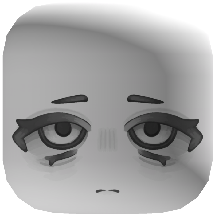 [CODE: 8253] Cute Soft Anime Tired Face