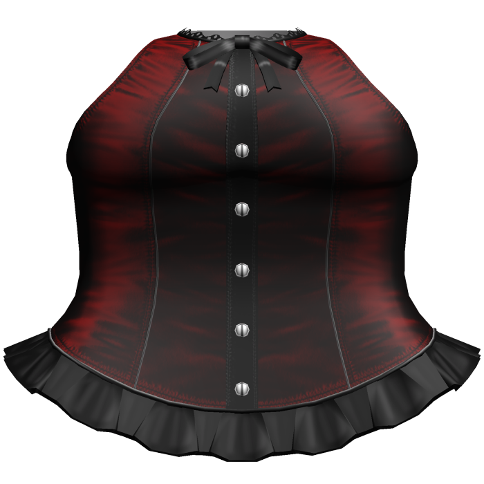 Gothic Lace Bow Corset Dress (Dark Red)