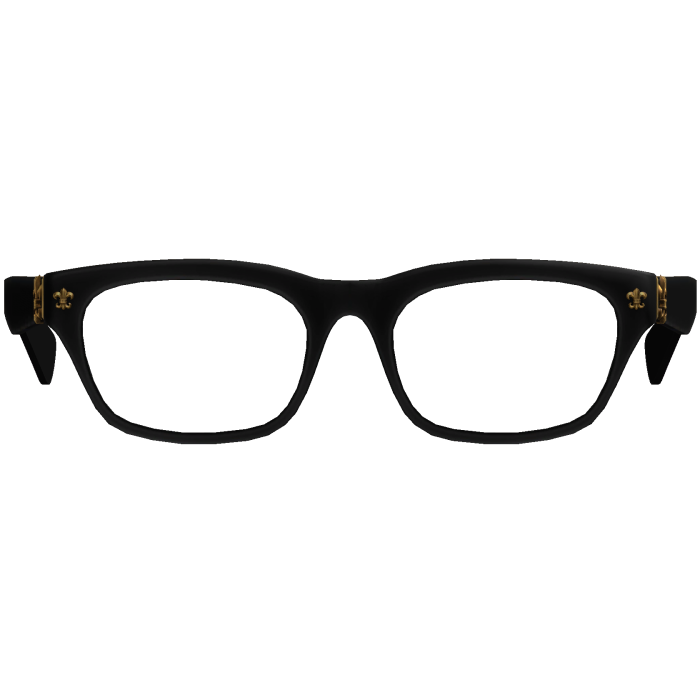 Cross Hearts Glasses [Gold]
