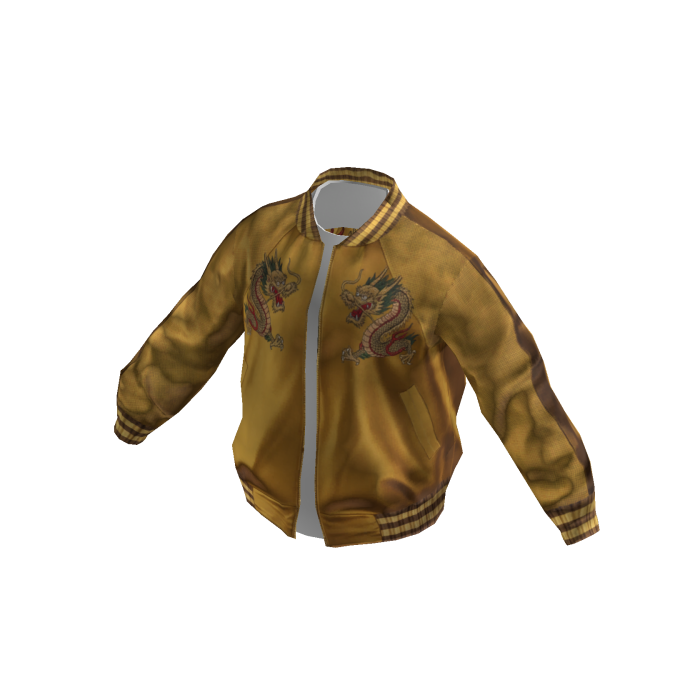 Vintage Golden Sukajan Jacket w/ Dragon Embroidery