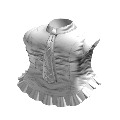 Gothic Wrinkled Tie Dress in White