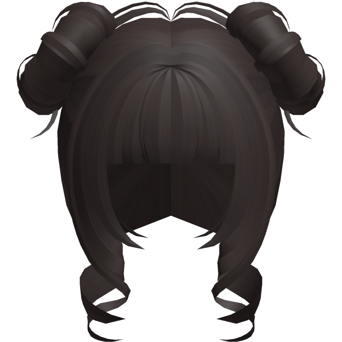 curly cutecore moe princess buns brown