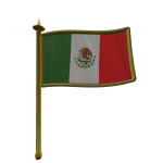 Bandera de mexico de oro LNGM