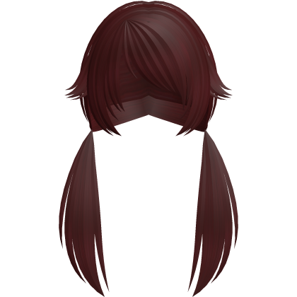 vkei emo scene kitty tufts low pigtails in red Roblox item