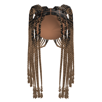 Pigtail Braids W/ Curls [Blonde W/ Dark Roots] Roblox item
