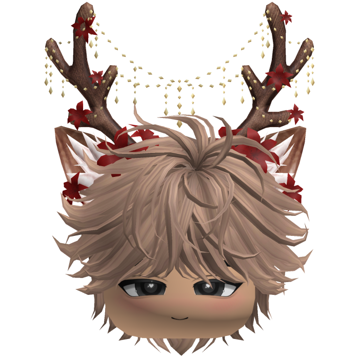 Christmas Messy Hair w/ Antlers