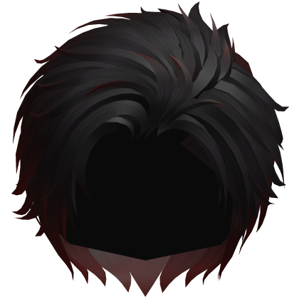 Black & Red Side Comb Over Anime Boy Hair