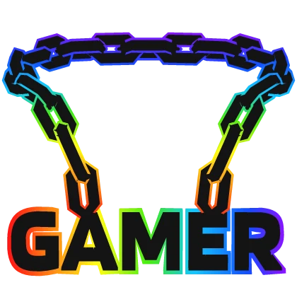 GAMER Cartoony Rainbow Chain | Roblox Item - Rolimon's