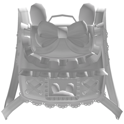 ♡ 1.0 dearest ruffled bunny backpack in white