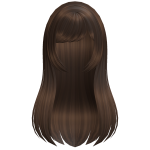 DVA Straight Long Dark Brown Hair