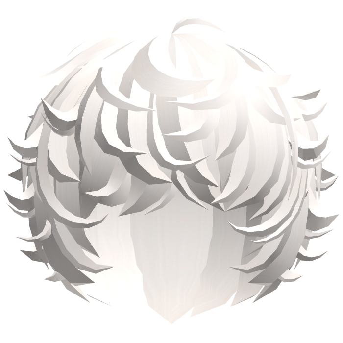 cute kawaii platinum messy swirly curly fluffy