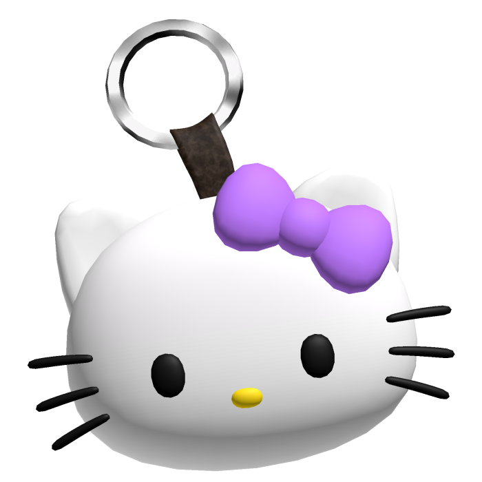 Purple Kitty Keychain