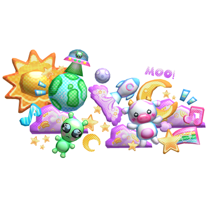 Alien Decora Colorful Harajuku Cute Back Aura Roblox item