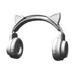 Silver Kawaii Headphones