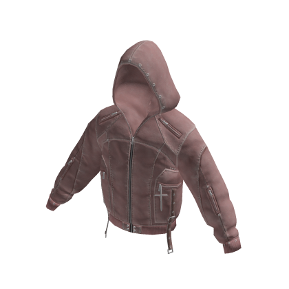 Hooded Cropped Puffer Jacket (Pink)