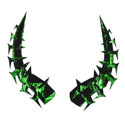 [ANIMATED] Hacker Green Glitch Spiked Horns