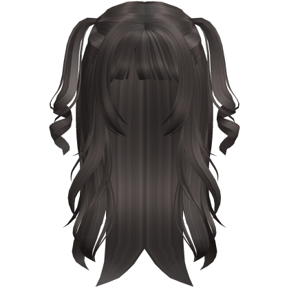 Lush Dreamy Curly Twintails (Ash Brown) Roblox item