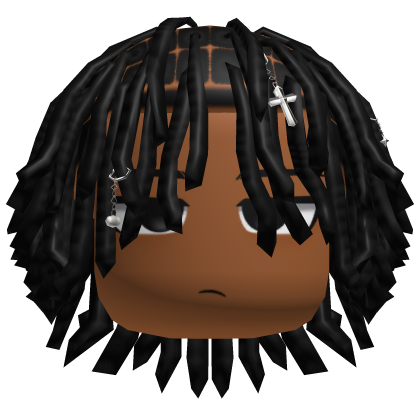 Messy Grunge Dreads W/ Clips&Face Black thumbnail
