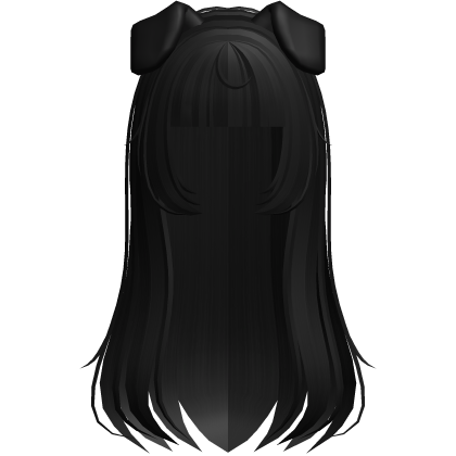 kawaii long soft puppy hair in black