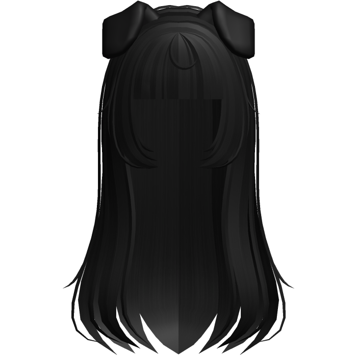 kawaii long soft puppy hair in black