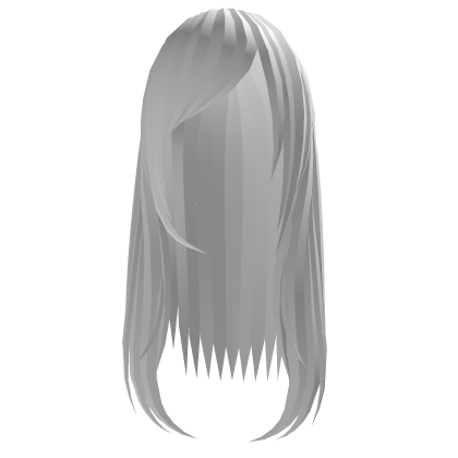 long sideswept emo hair white Roblox item