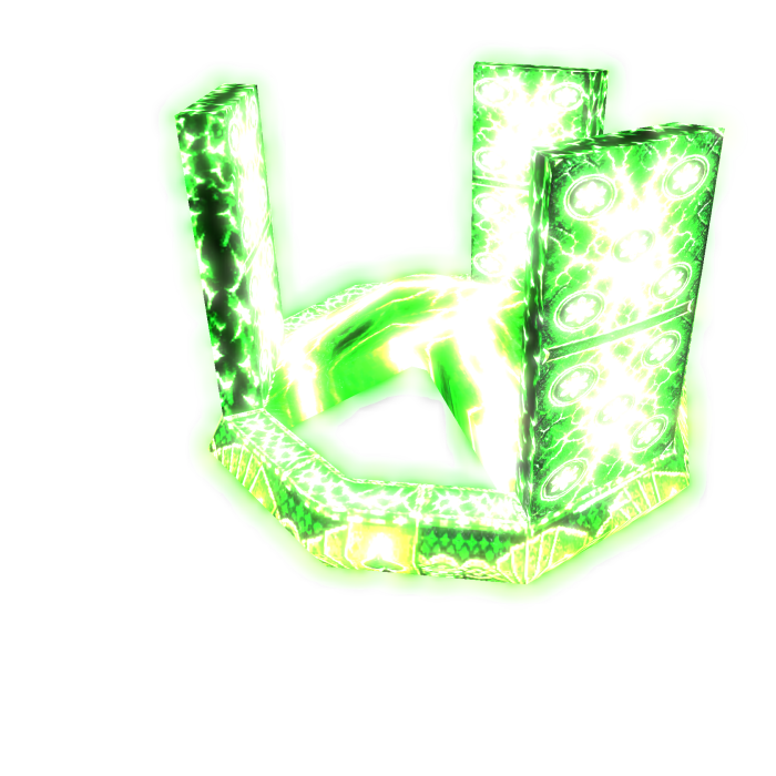 DOMINO CROWN GREEN NEON GLOW ✨emissive✨Limited