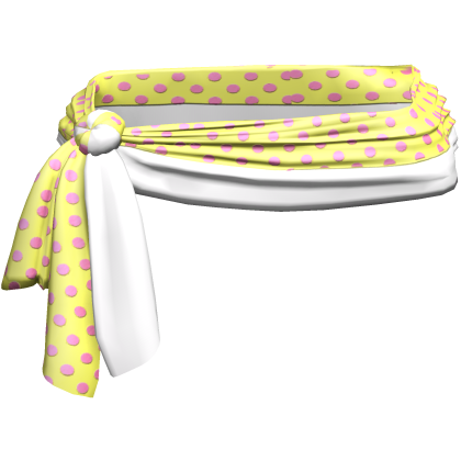 Yellow Pink Polkadot Waist Sarong 2000s 