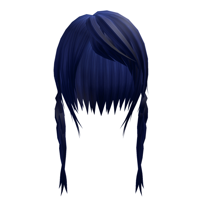 Messy Cute Emo Braids Blue
