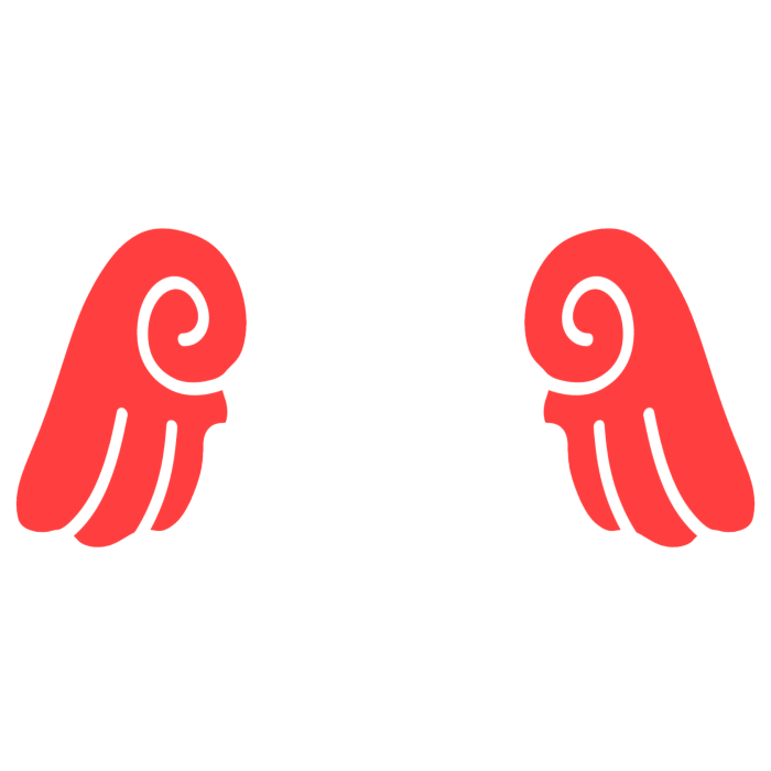 ♡ Cute Chibi Sticker Angel Wings in Red
