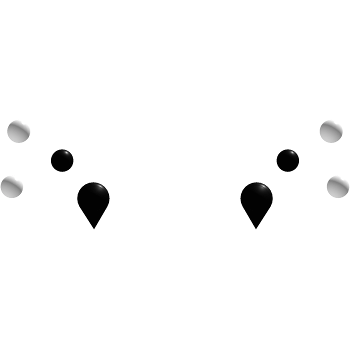 (◕♡◕) Black & White Angel Bites Piercing Set