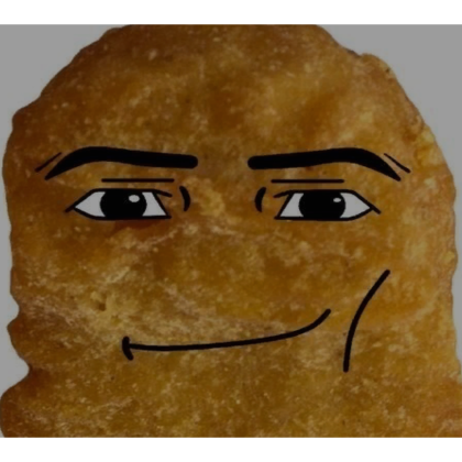 BIG Man Face Chicken Nugget Meme Cube Suit Roblox item