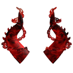 Burning Red Flame Horns