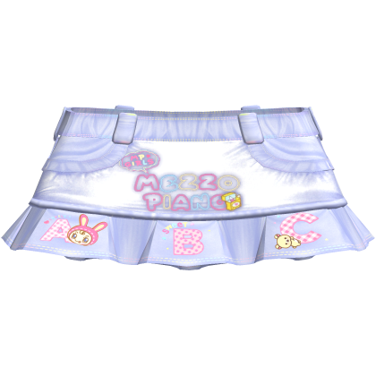 ♪ 〜 LightBlue Denim Adorable Mezzo Abc Mini Skirt  Roblox item