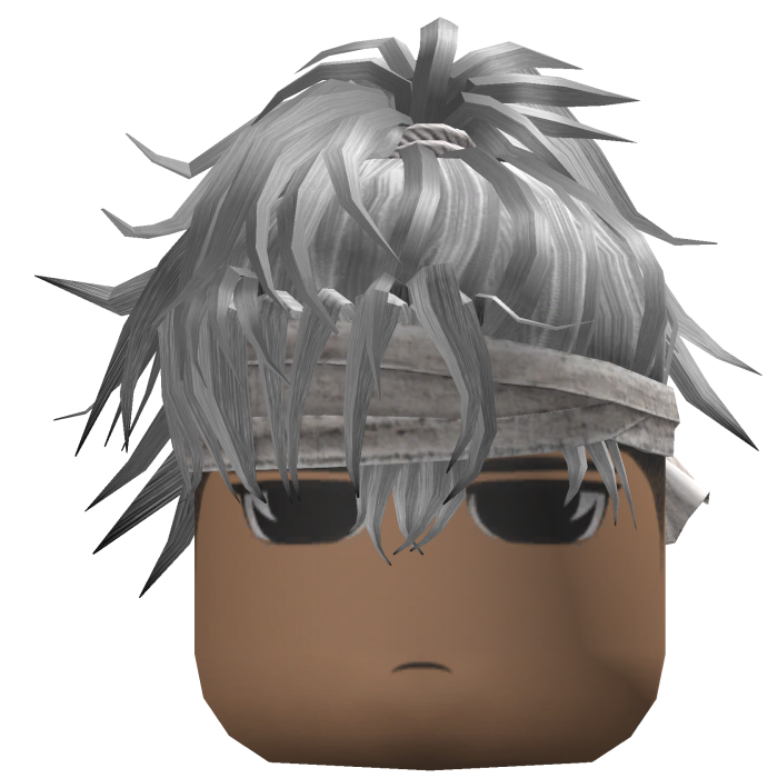 Spiky Hair w/ Bandana & Shades (Silver)