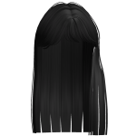 Long Over The Shoulder Hime Cut