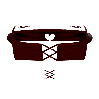 ♡꒰top fofo emo coração com piercing vermelho