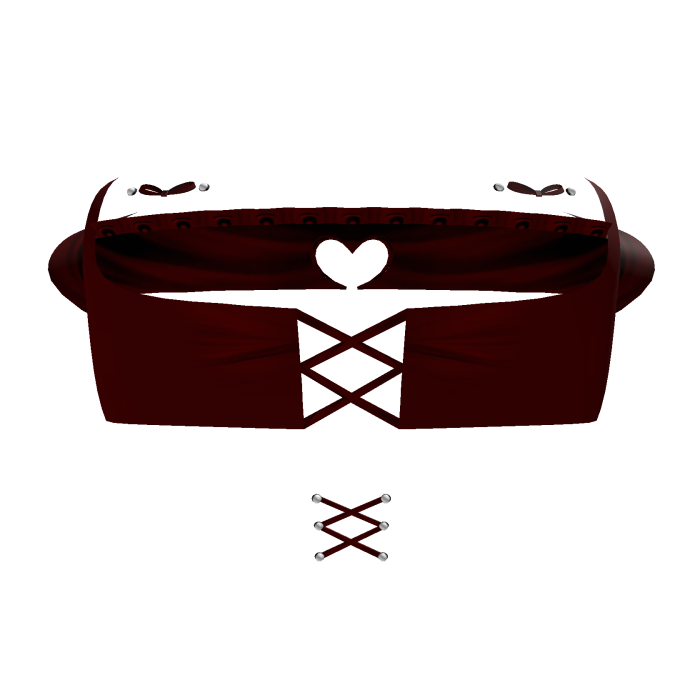 ♡꒰top fofo emo coração com piercing vermelho
