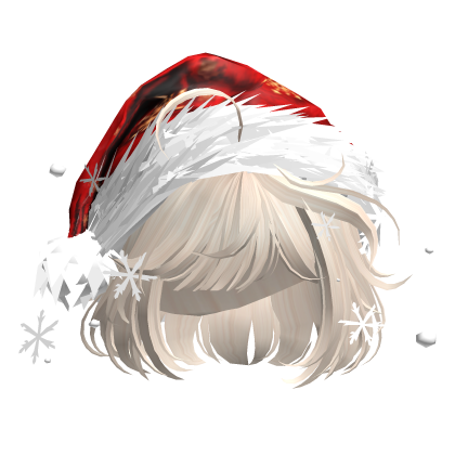 Christmas Cute Hair w/Santa Hat (Yellow)