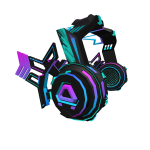 Neon EDM Grunge Cyber Headphones 
