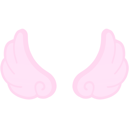♡ Cute Flared Glowing Angel Wings in Pastel Pink