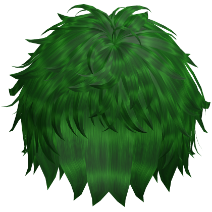 Fluffy Messy Anime Emo Boy Hair Green