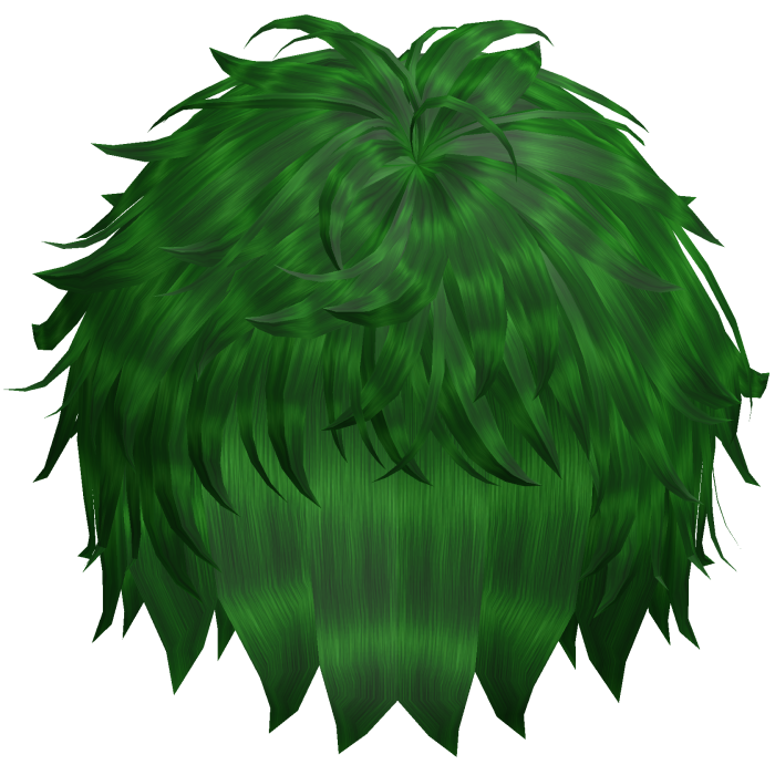 Fluffy Messy Anime Emo Boy Hair Green
