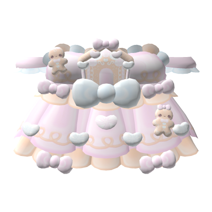 . ‿ ♡ pastel gingerbread pink christmas dress 