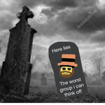 A guy with an orange top hat