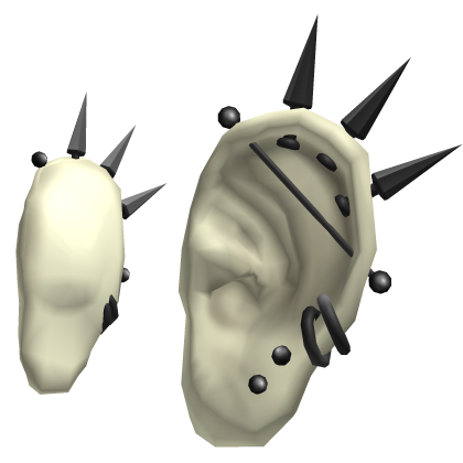 pierced punk big ears white
