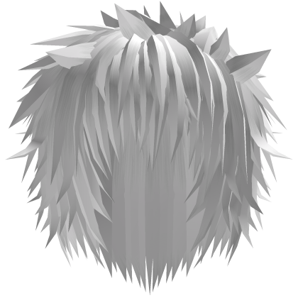 White Messy Anime Spiky Emo Hair  Roblox item