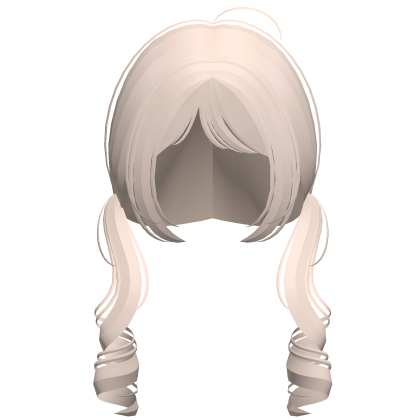 soft cutesy curly pigtails in light blonde Roblox item