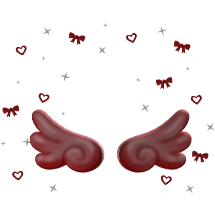 Red Angel Wings and Cute Bows Aura Roblox item
