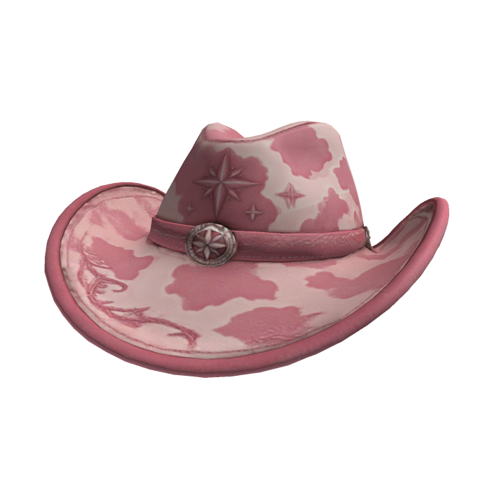Strawberry Cowprint Cross Cowgirl Hat