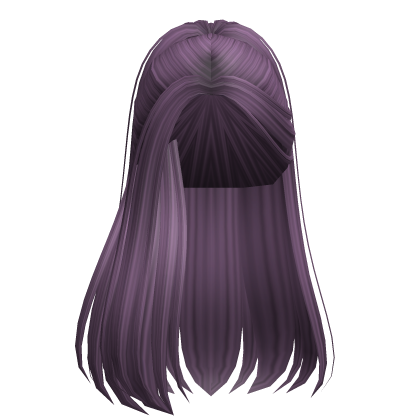 Elegant Model Side Part Ponytail (Purple)